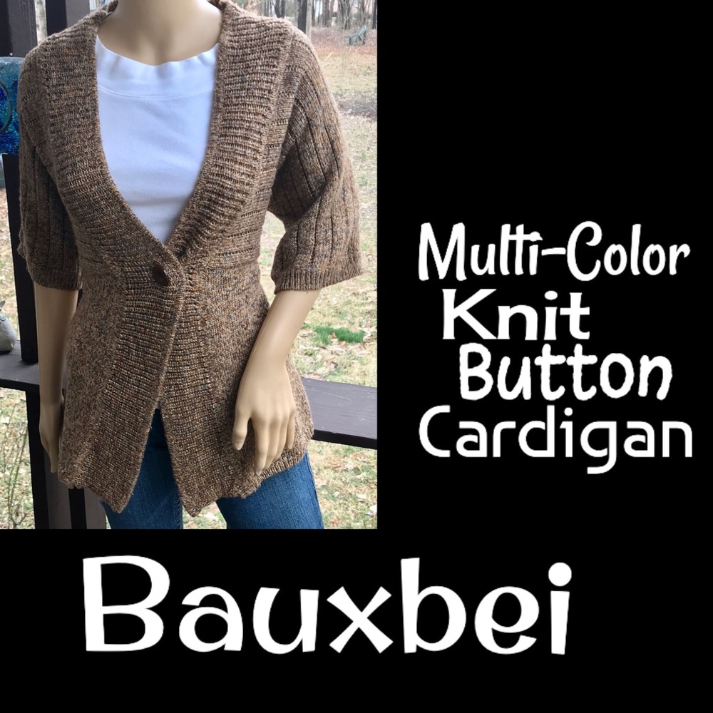 ▪️BAUXBEI▪️Multi-Color Knit Button Cardigan